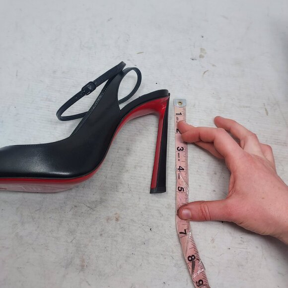 Christian Louboutin Black Strappy Condora Leather Heel Shoe - Picture 10 of 11